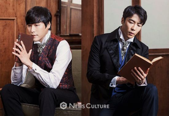 ▲ 뮤지컬 '붉은 정원'(연출 성재준)에서 '빅토르' 역을 맡은 배우 정상윤(왼쪽)과 에녹을 서울 대학로 한 카페에서 만났다. © 사진=벨라뮤즈