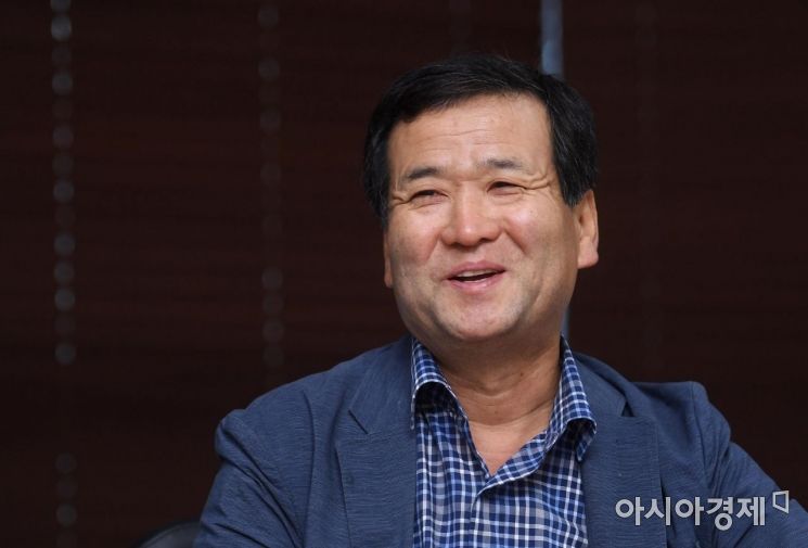 김재철 코스닥협회장이 아시아경제와 인터뷰를 하고 있다./김현민 기자 kimhyun81@