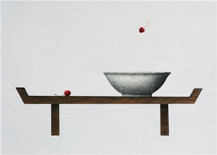 비움과 채움, 84×60㎝ 장지에 혼합재료, 2009