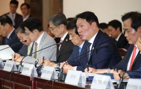 [포토] 최태원 회장, APEC 준비위원회 참석