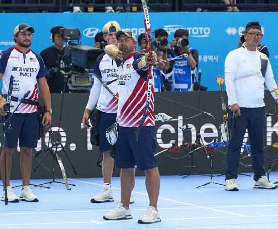 'K-양궁화' 나왔다…코오롱스포츠, 광주 세계양궁선수권서 공개