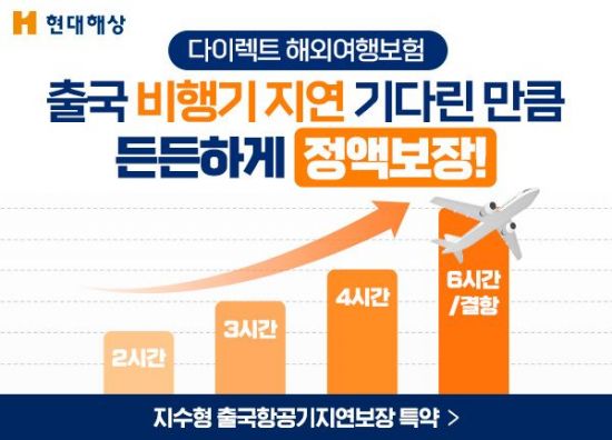 현대해상, 지수형 출국 항공기 지연 보장 특약 출시
