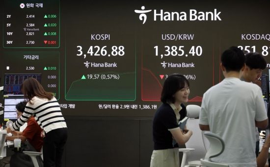 [포토] 밝은 표정의 딜링룸