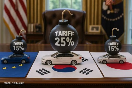 美 관세 전후…현대차 218만원 오를때 도요타 12만원 올랐다