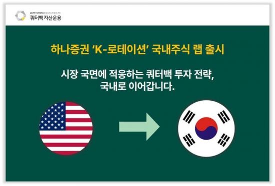 쿼터백자산운용, 하나증권 'K-로테이션' 국내주식 랩 출시