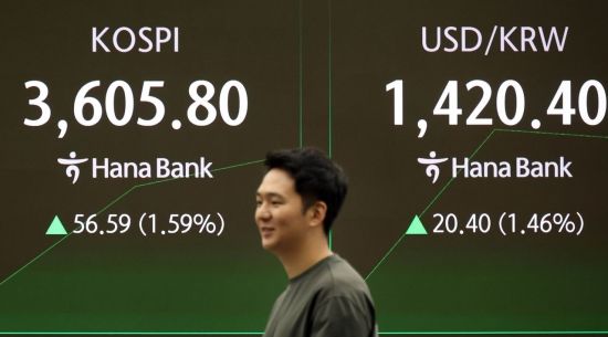 [포토] 코스피 장중 3,600선 회복