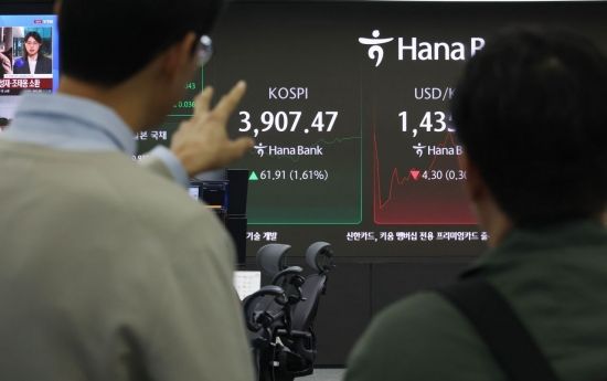 [포토] 코스피 하루만에 3900선 회복