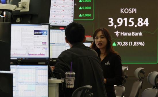 [포토] 사상 최고치 터치한 코스피