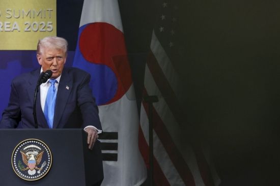 [포토] 연설 나선 도널드 트럼프 대통령