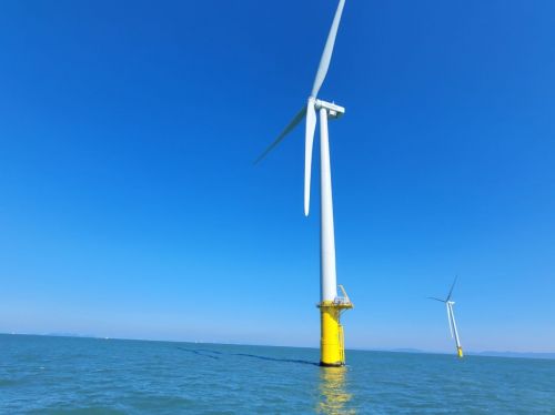 [르포]"아파트 66층 높이 발전기가 우뚝"...'국내 최대' 낙월해상풍력발전 건설 현장