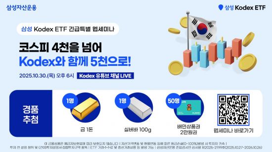 삼성운용, 코스피 4000 돌파 웹세미나 개최