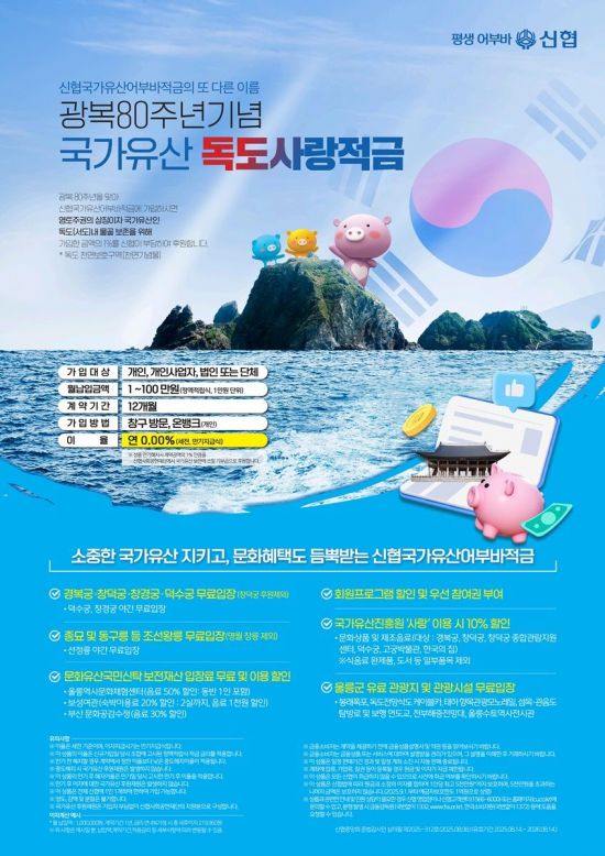 신협, 광복 80주년 기념 '국가유산 어부바 적금' 530억원 돌파