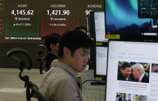 [포토] 치솟는 코스피, 하락한 환율
