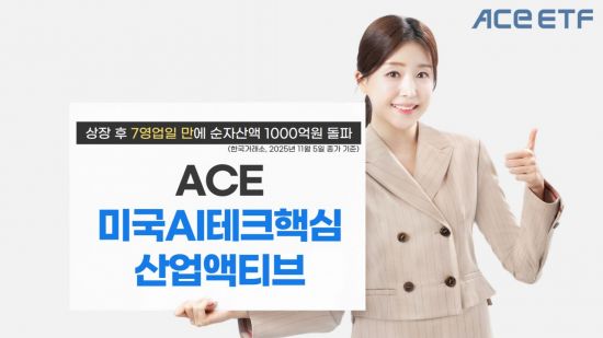 ACE 미국AI테크핵심산업액티브 ETF, 순자산액 1000억 돌파