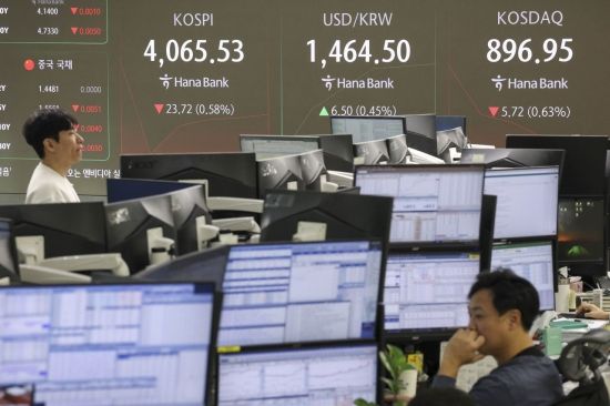 코스피 3%대 급락…3960선 붕괴
