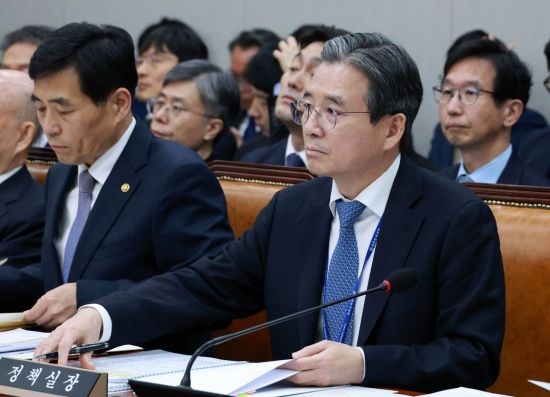 [포토] 국회 운영위원회 참석한 김용범 정책실장