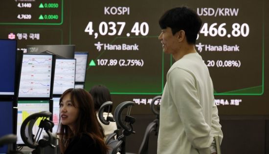 [포토] 코스피 4000선 회복