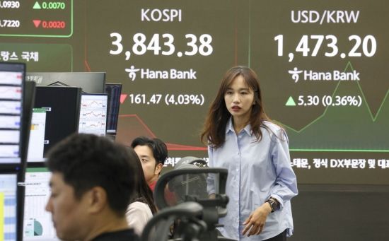 [포토] 뉴욕증시 급락 여파에 코스피 3900 붕괴