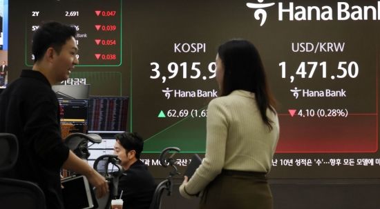 [포토] 3900선 회복하며 출발한 코스피