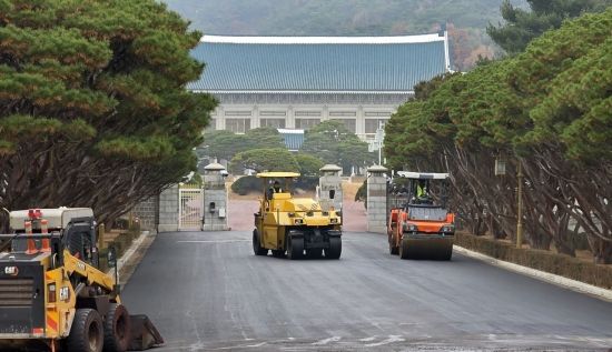 [포토] 대통령실 내달 청와대 복귀, 공사 한창