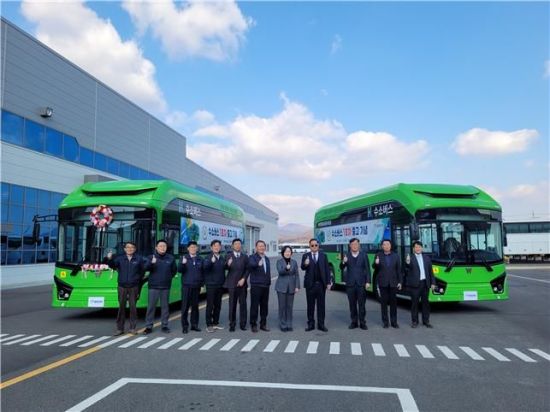 우진산전, 수소버스 첫 출고…주행거리 708㎞