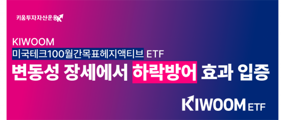KIWOOM 미국테크100월간목표헤지액티브 ETF, 변동성 방어 효과 입증