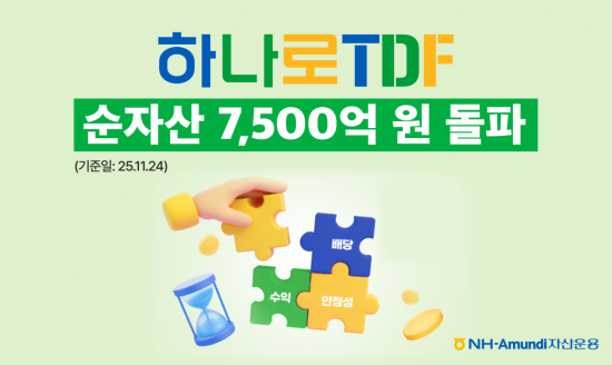 NH-아문디자산운용, 하나로 TDF 시리즈 순자산 7500억 돌파