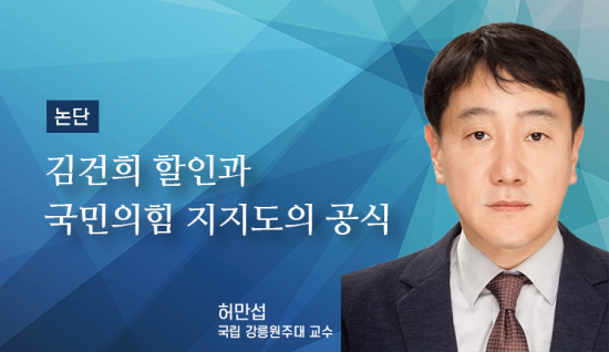 [논단]김건희 할인과 국민의힘 지지도 공식