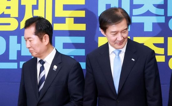 [포토] 정청래, 조국 대표 면전에서 "혁신당 의원 굉장히 유감"