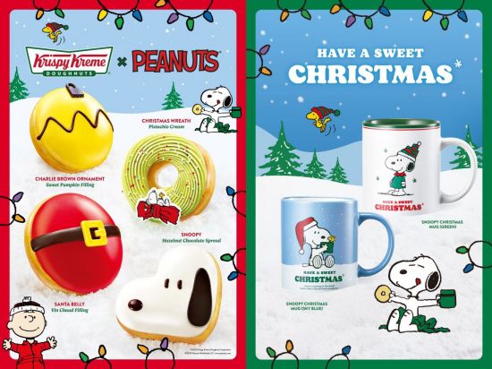 [오늘의신상]"크리스마스 한정판"…크리스피크림, 스누피 협업 도넛