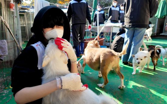 게임보다 뜨거운 온기… BNK금융그룹, e스포츠구단 ‘BNK FEARX’와 유기견 보호소 봉사활동