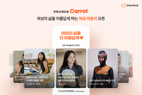 한화손보, 캐롯 모바일앱에 '여성라운지' 신설