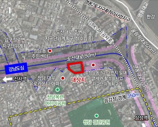 청담동 프리마호텔 인근에 최고 35층 업무·복합시설 조성