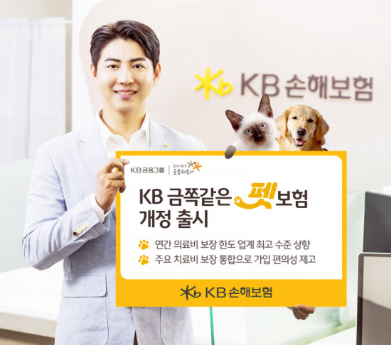 KB손보, 의료비 보장 확대한 'KB 금쪽같은 펫보험' 개정