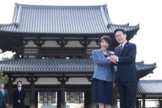 방일 이틀째 李대통령, 고대 '한일 교류' 상징 호류지 방문 (종합)