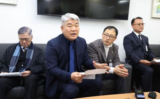 [포토] 김진향 의장 및 남북경협기관장들 기자회견