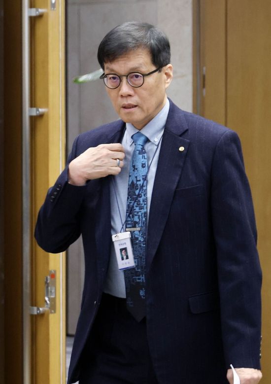 [포토] 금통위 본회의 참석한 이창용 한국은행 총재