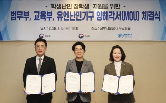 [포토] '학생난민 장학생' 지원을 위한 협약식