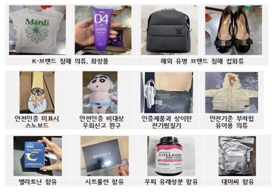 관세청 "불법·불량 겨울철 생활용품 '41만점' 적발"