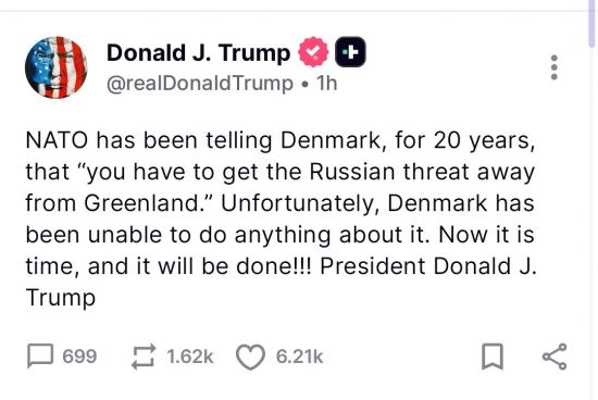 트럼프 "나토, 그린란드에서 러 위협 못 몰아내…이제 때가 왔다"