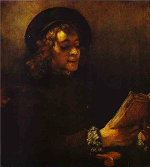 렘브란트. 책 읽는 티투스. 1656~1657. 이 그림의 모델은 렘브란트의 아들 티투스이고 당시는 15세였다. 아들을 보는 아버지의 마음이 그림에 드러난 것같다.