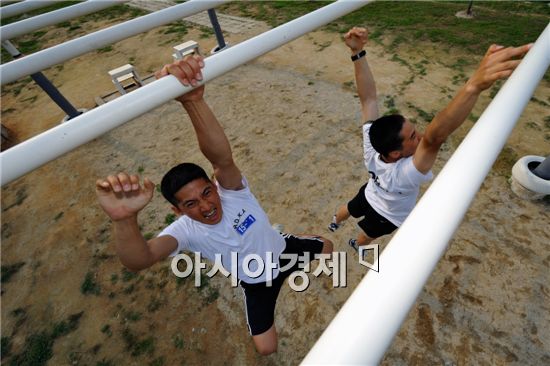육군부사관학교 유격훈련현장