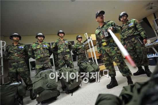 육군부사관학교 유격훈련현장