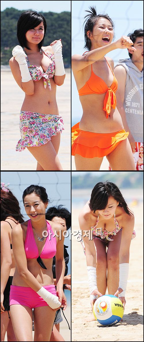 [핫포토]레이싱걸 7인의 코피 터지는(?) '비키니 비치발리볼' 대결