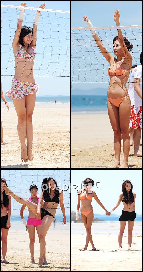 [핫포토]레이싱걸 7인의 코피 터지는(?) '비키니 비치발리볼' 대결