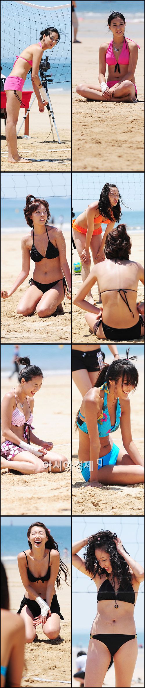 [핫포토]레이싱걸 7인의 코피 터지는(?) '비키니 비치발리볼' 대결