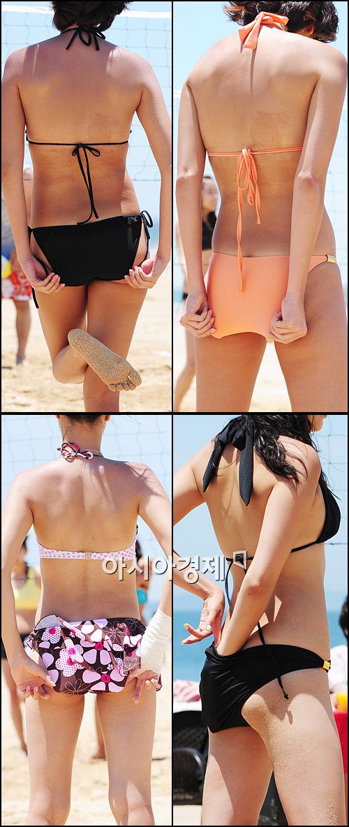 [핫포토]레이싱걸 7인의 코피 터지는(?) '비키니 비치발리볼' 대결