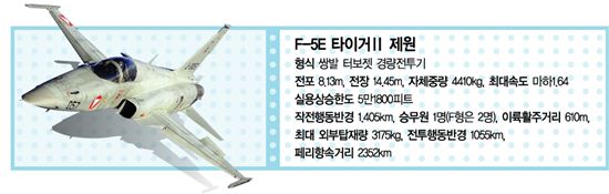 추락한 F-5 타이거 전투기는