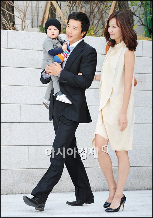 [포토]권상우-손태영 '아들과 함께 왔어요'