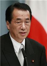 간 나오토 일본 총리.